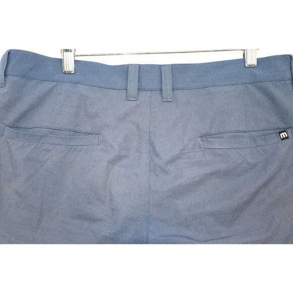 Travis Mathew Mens Blue Shorts 32 Polyester Cotton Spandex Blend Preppy Casual - Picture 6 of 11